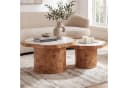 WAHSON OFFICE CHAIRs Couchtisch-Set Marmor-Optik Holzgestell Retro Bild 1