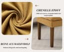 WAHSON OFFICE CHAIRS Sitzbank Chenille Gelb mit Massivholzbeinen Bild 3