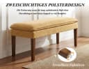 WAHSON OFFICE CHAIRS Sitzbank Chenille Gelb mit Massivholzbeinen Bild 5