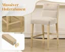 WAHSON OFFICE CHAIRS Barhocker 2er Set Beige Chenille mit Lehne Bild 4
