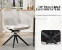 WAHSON OFFICE CHAIRS Esszimmerstuhl 2er Set Beige 360° Drehstuhl Bild 5