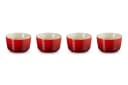 Le Creuset Portionsförmchen 4-er Set Mini Förmchen Steinzeug Kirschrot Bild 3