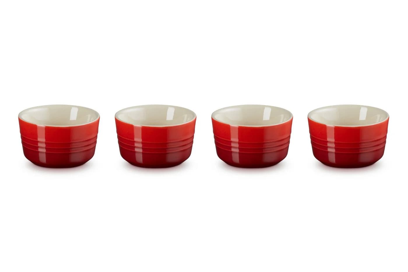 Le Creuset Portionsförmchen 4-er Set Mini Förmchen Steinzeug Kirschrot - Bild 3