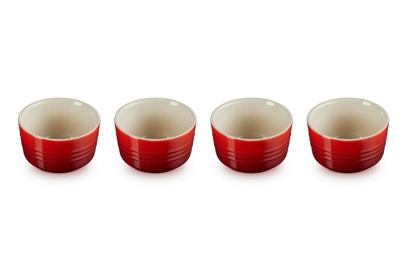Le Creuset Portionsförmchen 4-er Set Mini Förmchen Steinzeug Kirschrot - Bild 4