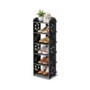 NAIMP Schuhregal Verstellbar Schwarz PVC-Holz-Kunststoff Bild 2