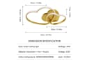 Riserva LED Deckenleuchte Herz Gold 39W dimmbar mit Fernbedienung Bild 5