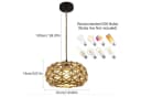 Riserva Hängeleuchte Rattan Boho E27 Ø31 cm Bild 3