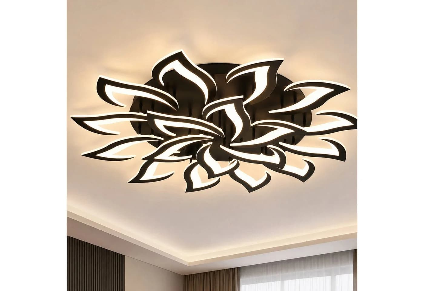 Riserva LED Deckenleuchte 120W Schwarz Dimmbar Fernbedienung - Bild 2