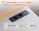 ODK Eckschreibtisch L-Form Weiß mit Schubladen & USB Bild 5