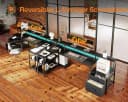 ODK Reversibler Eckschreibtisch mit Schubladen LED Schwarz 189.5x100cm Bild 4