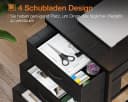 ODK Eckschreibtisch mit 4 Schubladen, Steckdosen & USB-Anschluss Bild 5