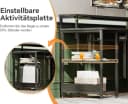 ODK Schreibtisch mit 4 Schubladen, Tastaturablage, Schwarz Bild 4