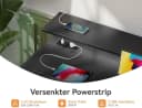 ODK Schreibtisch mit 4 Schubladen, Tastaturablage, Schwarz Bild 5