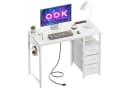 ODK Schreibtisch mit Schubladen und USB-Anschlüssen Weiß Bild 3