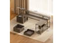 ODK U-Form Schreibtisch Schwarz mit Steckdosen & USB Bild 1
