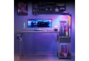 ODK Gamingtisch mit LED-Beleuchtung, Regal & Schublade in Carbon-Optik Schwarz Bild 4