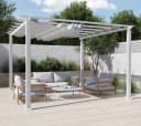 Quadratische Pergola aus Aluminium, Polyester und Nylon Bild 2