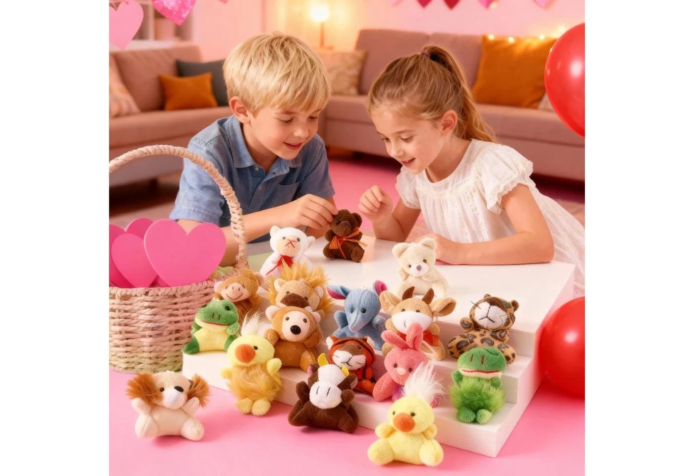 JOYIN 24er Set Mini Plüschtiere Bunt 6-8cm