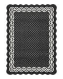GarveeMore Teppich Schwarz Moderner Flachflor mit rutschfestem TPR-Rücken Bild 3