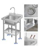 GarveeMore Waschtisch-Set Edelstahl mit Unterbauschrank Bild 3
