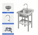 GarveeMore Waschtisch-Set Edelstahl mit Unterbauschrank Bild 4