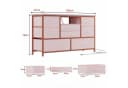 GarveeMore TV-Schrank Sideboard mit 8 Schubladen, RGB-LED & Steckdose Rosa Bild 1