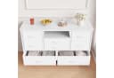 GarveeMore TV-Schrank Sideboard mit 8 Schubladen, LED & Steckdosen Weiß Bild 4