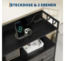 GarveeMore Kommode Schwarz mit 11 Schubladen, USB & LED Bild 5