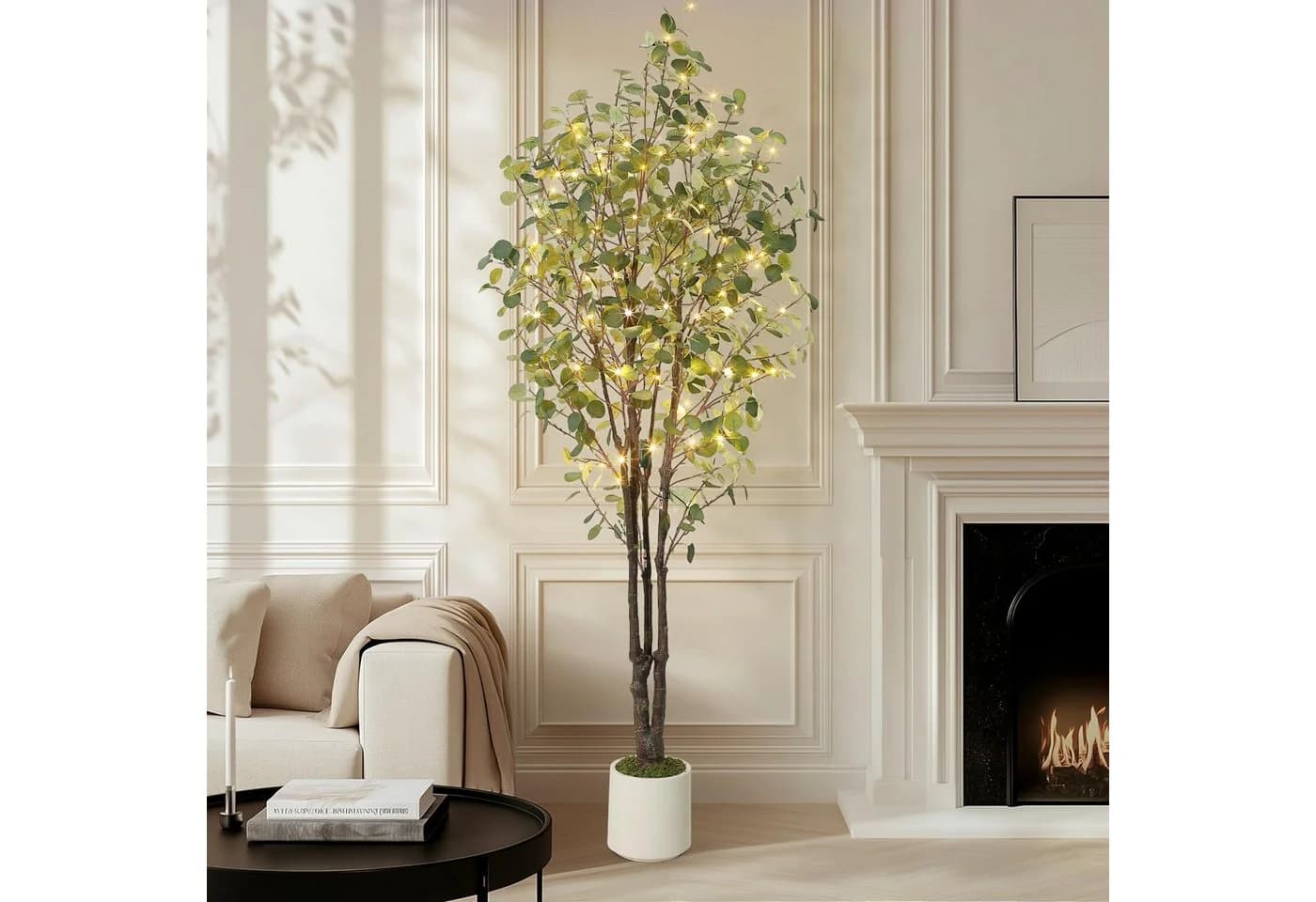 GarveeMore Kunstbaum mit LED Lichtern 210 cm Eukalyptus - Bild 2
