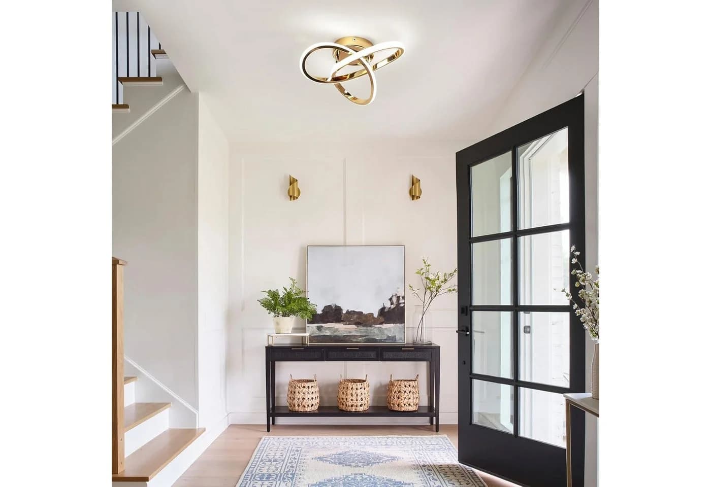 Riserva LED Deckenleuchte Kleeblatt Design Gold 30cm 30W