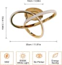 Riserva LED Deckenleuchte Kleeblatt Design Gold 30cm 30W Bild 3
