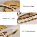 Riserva LED Deckenleuchte Kleeblatt Design Gold 30cm 30W Bild 4
