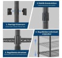 GarveeMore Kleiderschrank Kohlenstoffstahl Vlies Schwarz Bild 3