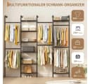 GarveeMore Kleiderständer Industriell Stahlrohr Mattschwarz höhenverstellbar Bild 5