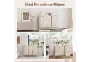 GarveeMore Wäschekorb 3 Fächer mit Ablage Beige/Weiß Bild 4