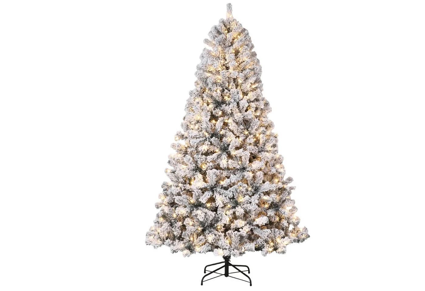 GarveeMore Künstlicher Weihnachtsbaum mit LED-Lichtern PVC Flockung - Bild 3
