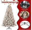 GarveeMore Künstlicher Weihnachtsbaum mit LED-Lichtern PVC Flockung Bild 5