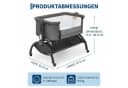 GarveeMore Beistellbett 3 in 1 Grau höhenverstellbar mit Anti-Reflux-Neigung Bild 3