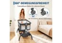 GarveeMore Beistellbett 3 in 1 Grau höhenverstellbar mit Anti-Reflux-Neigung Bild 5