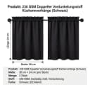 GarveeMore Verdunkelungsvorhang Schwarz 230 GSM Mikrofaser Set Bild 1