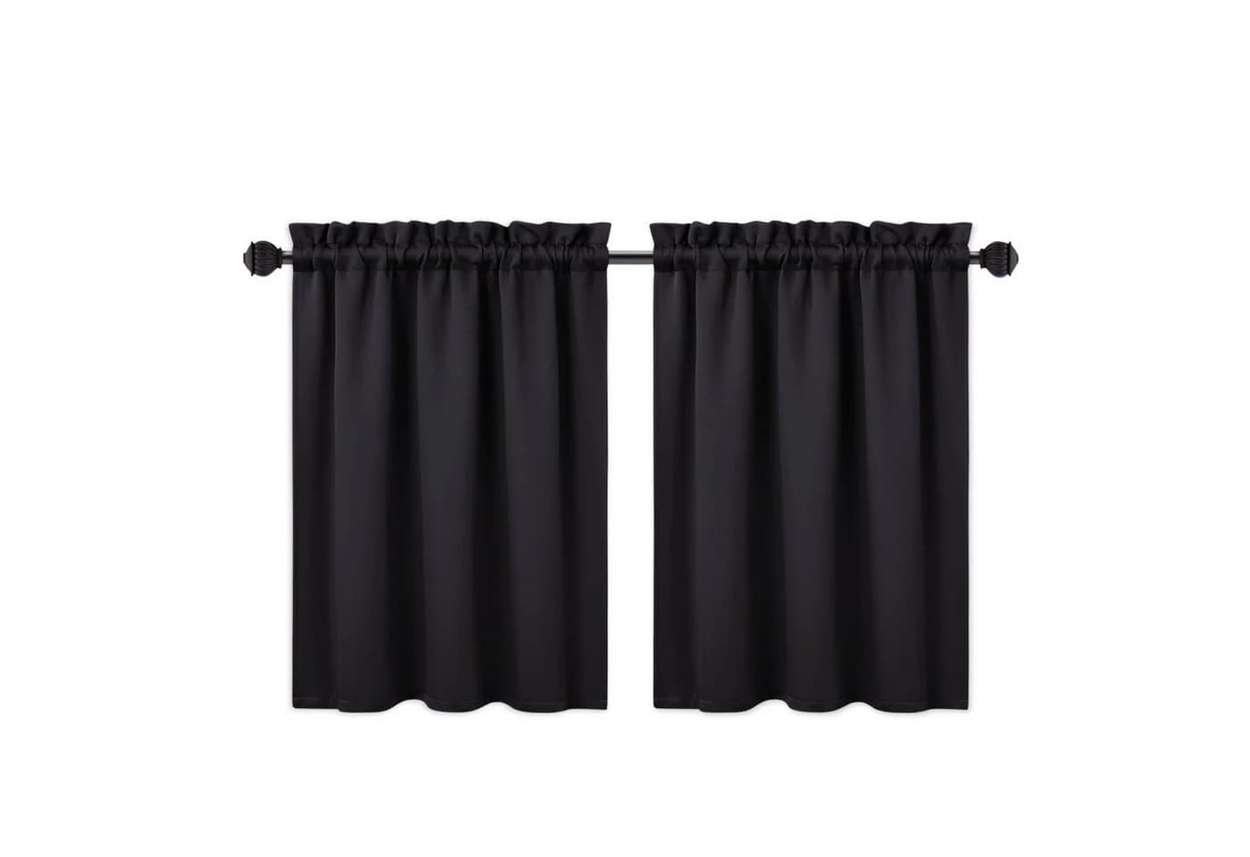 GarveeMore Verdunkelungsvorhang Schwarz 230 GSM Mikrofaser Set - Bild 2