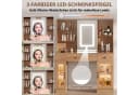 GarveeMore Schminktisch mit Schiebespiegel & LED Licht & Glasplatte Bild 4