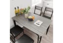 GarveeMore Essgruppe 5-tlg. Grau Holz Kunstleder Bild 1