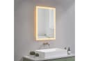 AQUALAVOS LED Badspiegel 50x70cm mit Live-Uhrzeit Bild 3