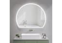 AQUALAVOS Badspiegel LED Halbrund 100x80cm Touch Beleuchtung Bild 2