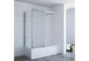 AQUALAVOS Badewannenaufsatz Duschabtrennung Eck Schiebetür 110x70x150cm Bild 1