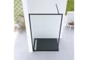 AQUALAVOS Walk-in-Dusche Vollrahmen schwarz-matt 79x195cm Bild 1
