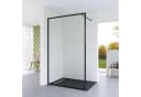 AQUALAVOS Walk-in-Dusche Vollrahmen schwarz-matt 79x195cm Bild 2