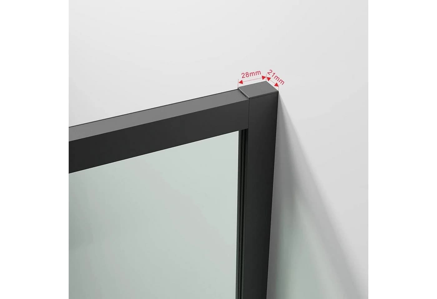 AQUALAVOS Walk-in-Dusche Vollrahmen schwarz-matt 79x195cm - Bild 5