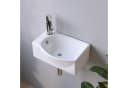 AQUALAVOS Hängewaschbecken Weiß Keramik Eckig-Oval Bild 5